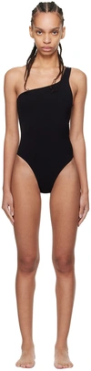 Isabel Marant Étoile Sage One-shoulder Swimsuit In 01bk Black