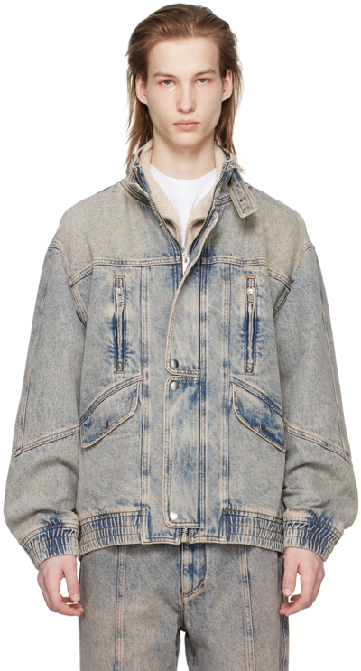 Isabel Marant Blue Jakito Denim Jacket In 40ph Pinkish Blue