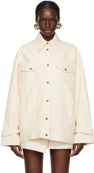 Nanushka Off-white Varisa Jacket In Creme