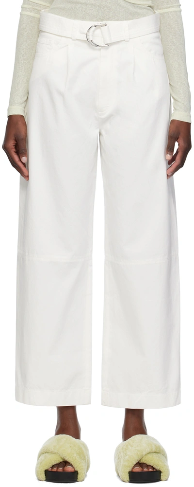 Nanushka Radia High-waisted Cotton Trousers In White