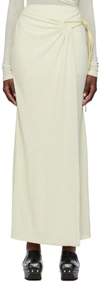 Nanushka Macea Draped Maxi Skirt In White Wax