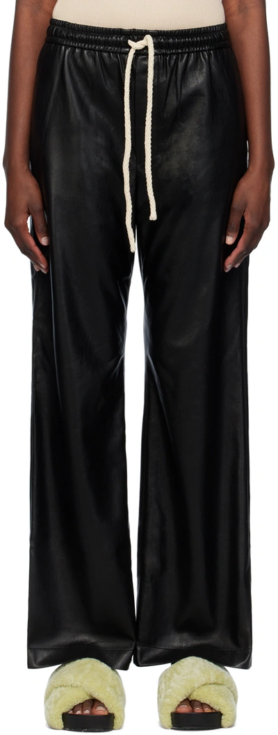 Nanushka Gisela Faux-leather Trousers In Black