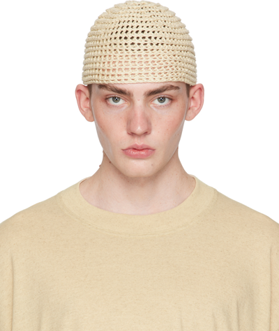 Jan-jan Van Essche Beige #11 Beanie In Off-white