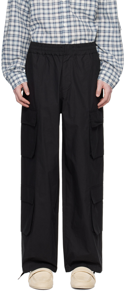 After Pray Black Utility Cargo Trousers