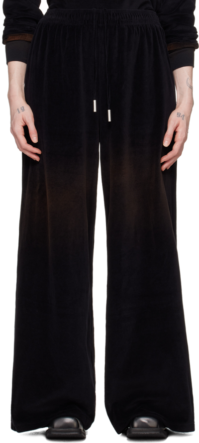 Acne Studios Black Embossed Lounge Trousers In 900 Black