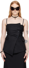 ACNE STUDIOS BLACK STRAP TANK TOP