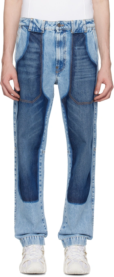 Diesel D-p-5-d 0ghaw Mid-rise Tapered Jeans In Denim