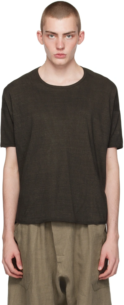 Jan-jan Van Essche Brown #80 T-shirt In Dark Sumi