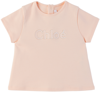 CHLOÉ BABY PINK EMBROIDERED T-SHIRT