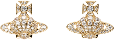 Vivienne Westwood Gold Natalina Earrings In R102 Gold/white Cz