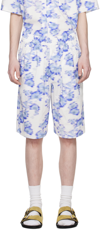 ISABEL MARANT WHITE & BLUE LAYAN SHORTS