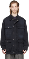 Isabel Marant Black Tailly Denim Shirt In 02fk Faded Black