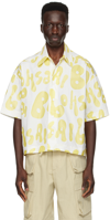 BONSAI WHITE & YELLOW PRINTED SHIRT