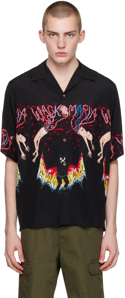 Wacko Maria Black Printed Shirt