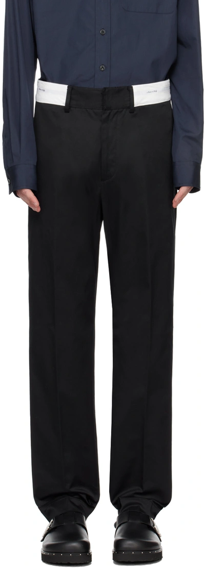 PALM ANGELS BLACK SARTORIAL TROUSERS