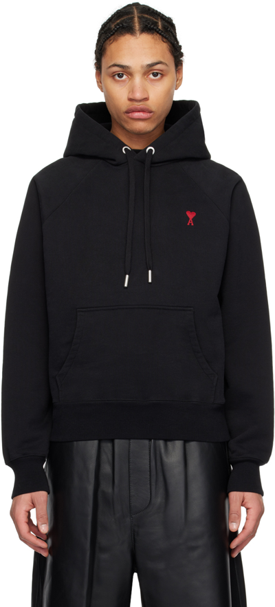 Ami Alexandre Mattiussi Ami Paris Sweatshirt Ami De Coeur Hoodie In Black