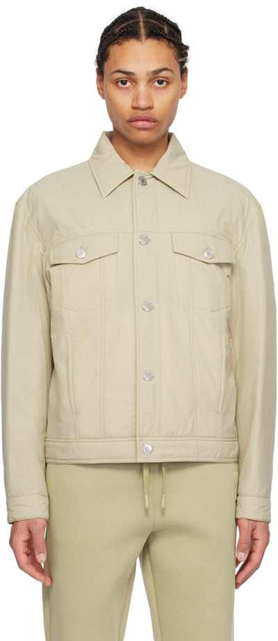 Ami Alexandre Mattiussi Khaki Padded Jacket In Sauge/317