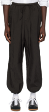ATON BROWN HAND-DYED TROUSERS