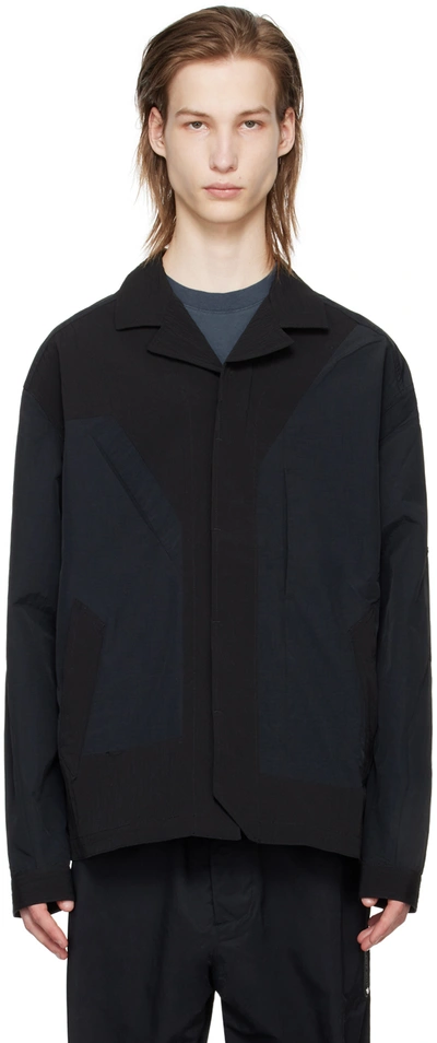 A-cold-wall* Dual-texture Long-sleeve Shirt In Black
