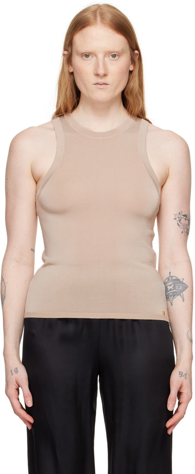 Anine Bing Taupe Noel Tank Top In Champagne