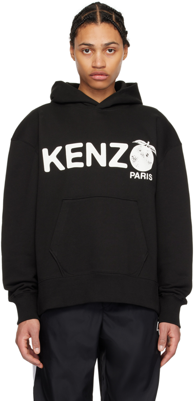 Kenzo Black  Paris Orange Hoodie