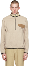 Ranra Beige Stand Collar Sweatshirt In Beige