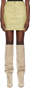 Nanushka Yellow Miray Vegan Leather Miniskirt In Lemongrass