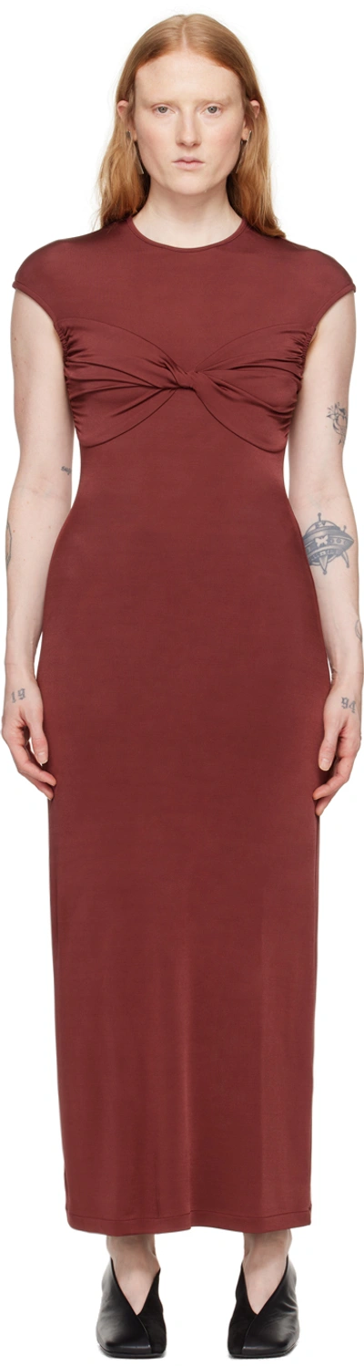 Tove Burgundy Mali Maxi Dress In Red