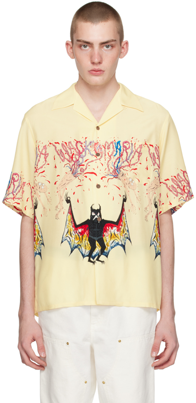 Wacko Maria Yellow Printed Shirt