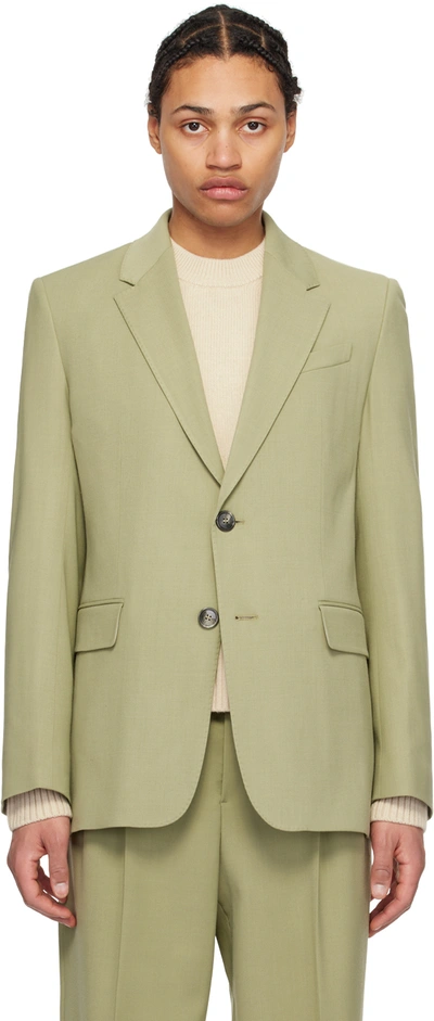 Ami Alexandre Mattiussi Khaki Two-button Blazer In Green