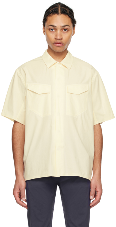 Veilance Beige Field Shirt In White