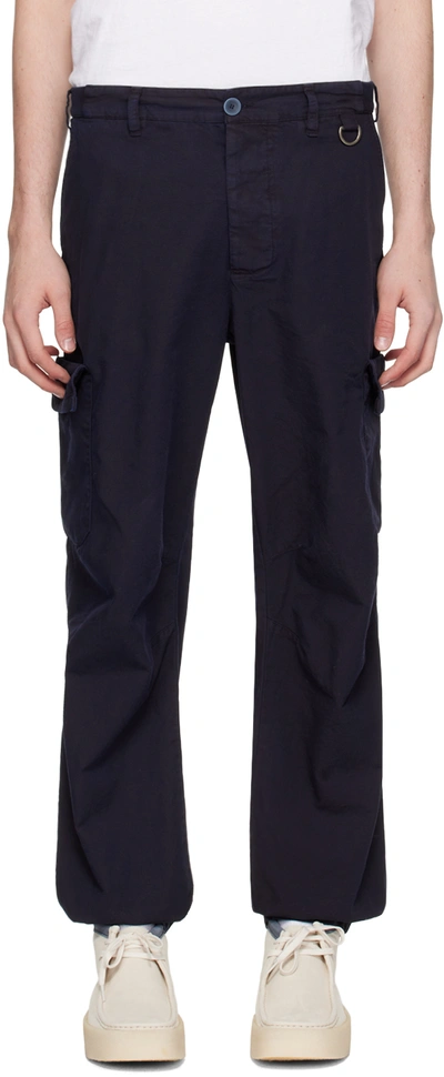 Ranra Navy Loftur Cargo Trousers In 302 Navy