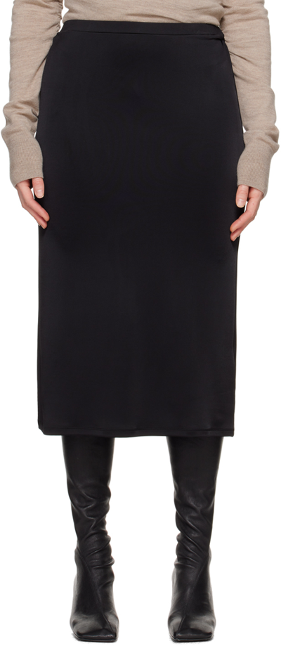 Tove Black Flor Midi Skirt