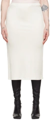Tove Flor Viscose Jersey Midi Skirt In White