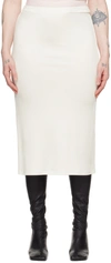 Tove Flor Viscose Jersey Midi Skirt In Ivory