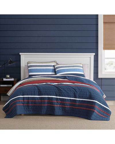 Nautica 136 Thread Count Bradford Reversible Quilt Set