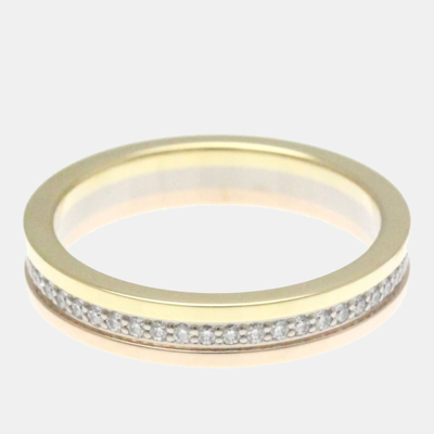 Pre-owned Cartier Wedding Band Eu 49 In White