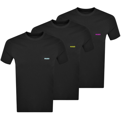 Hugo Triple Pack Crew Neck T Shirt Black