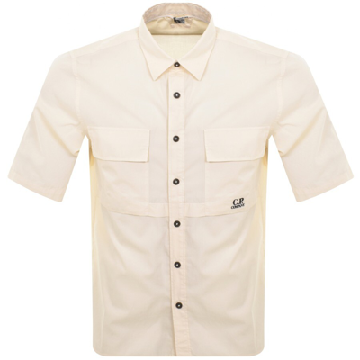 C P Company Cp Company Short Sleeve Shirt Beige In Neutral