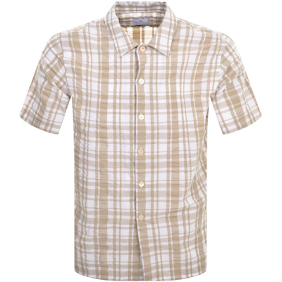 Paul Smith Casual Fit Short Sleeved Shirt Beige