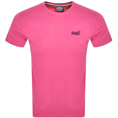Superdry Short Sleeved T Shirt Pink