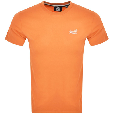 Superdry Short Sleeved T Shirt Orange