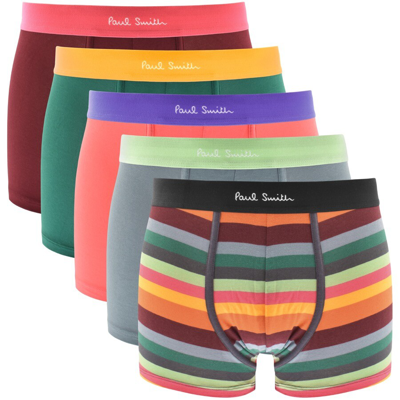 Paul Smith Five Pack Trunks In Green