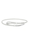Meshmerise Pavé Diamond Bypass Bracelet In White
