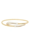 Meshmerise Pavé Diamond Bypass Bracelet In Yellow