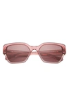 Ted Baker 56mm Square Sunglasses In Blush Crystal
