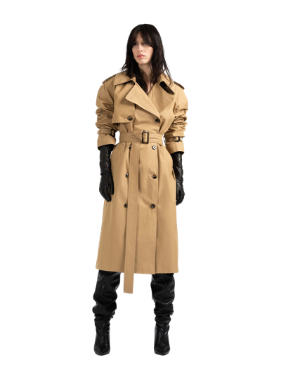 Divalo Teleki Waterproof Cotton Trench Coat In Neutral