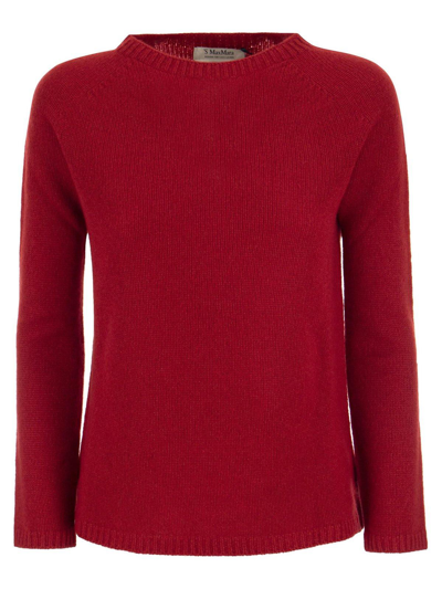's Max Mara Crewneck Knitted Jumper In Red