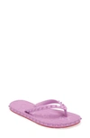 Christian Louboutin Loubi Donna Spike Red Sole Flip Flops In Peony