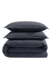 Calvin Klein Modern Collection Melange Jersey 3 Piece Comforter Set, King In Grey
